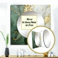 thumbnail image 3 of Designart "Fusion Of Gold And Green Paint" Abstract Painting Square Mirror For Wall Decor - Large Beige Square Printed Wall Mirror Art - Square Modern Mirror - Wall Mounted Square Large Mirror, 3 of 5