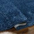 thumbnail image 6 of Hauteloom Faina Machine Washable Solid Shag Rug - Plain Living Room Bedroom Shaggy Area Rug - Fluffy Plush High Pile Carpet - Dark Blue - 7'10" x 10', 6 of 19