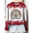 thumbnail image 4 of Camisas navideñas para mujer, sudadera ligera con cuello redondo de manga larga estampada, camisetas cómodas gráficas Pompotops gfhjh14652, 4 of 7