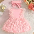 thumbnail image 5 of Gibobby Toddler Girl Dress Toddler Girls 12 18 24 Months 2T 3T 4T 5T Short Sleeve Dress Princess Casual Dresses Summer Tulle Sundress(12-18 Months,Pink), 5 of 6