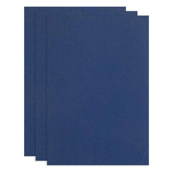 Uxcell Full Grain Leather Sheet 11.8" x 7.8" Natural Cow Leather Pieces Leather Fabric for DIY Craft Furniture Office Belts Book Covers, Bright Blue 3Pcs