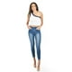 thumbnail image 5 of Top asimetrico de un hombro Juvenil, 0196 (Azul marino) blanco CH, 5 of 5