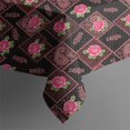 thumbnail image 5 of Pioneer Flower Floral Print Pattern Square Tablecloth, Waterproof Wipeable Spillproof Washable Table Cover for Home Kitchen Party and Daily Decor 60"x60", 5 of 6