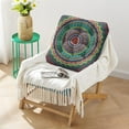 thumbnail image 2 of Healing Meditation Pillow&nbsp;– 22 Inch Extra Large Floor Cushion, Psychedelic Mandala Design, Plush Velvet for Hip & Back Support, 2 of 5