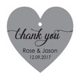 thumbnail image 1 of 100 PCS Personalized Wedding Favor Gift Tags Thank You Custom Made Heart Shape Hang Tags, 1 of 1