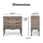 ClickDecor Thomas 3 Drawer Chest Gray