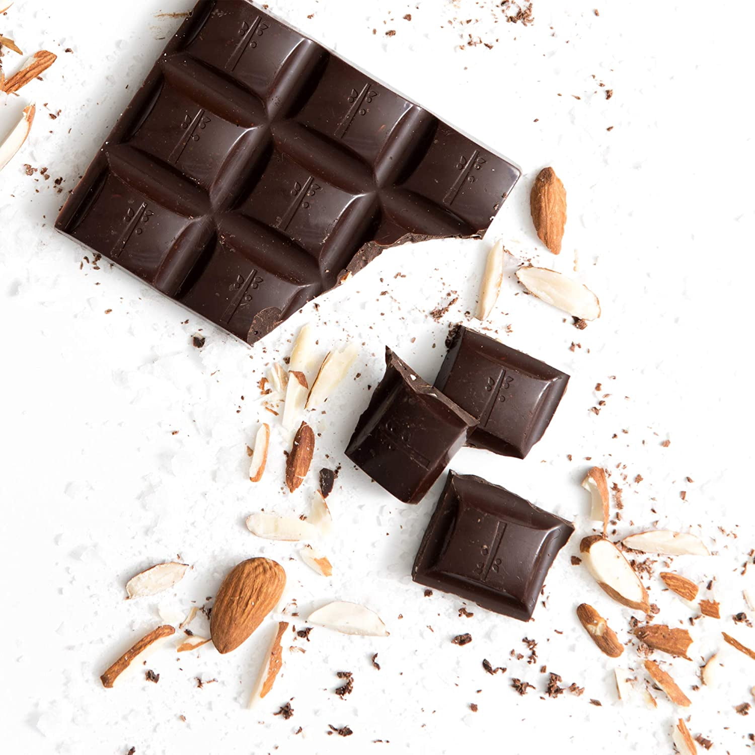 Endangered Species Dark Chocolate 72% Cocoa Bar Vegan Glulten Free Sea Salt and Almonds 3 oz Pack of 2
