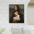 thumbnail image 5 of P&L Art Canvas Wall Art Decor, Funny Mona Lisa Toilet Paper Canvas Poster - Modern Wall Decor for Bedroom, Bathroom, Living Room, Hallway - Unique Home Decor Gift, 5 of 9