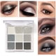 thumbnail image 3 of Paleta de sombras de ojos ZHAOCHENG 9 colores Gris Negro maquillaje altamente pigmentado, 3 of 5