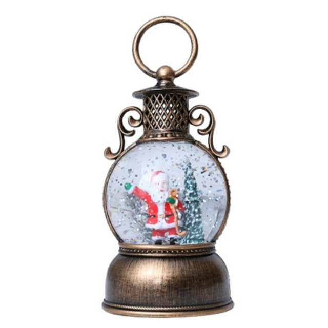 Christmas Water-Filled Light With Snowflakes Balls Christmas Atmosphere Ornament