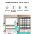 thumbnail image 4 of Window Privacy Film, Sage Green Black Grey Plaid UV Sun Blocking Window Tint Film Heat Control One Way Blackout Window Film, Simple Check Stripes Lines Country Non Adhesive Static Cling 17.7x39.3 In, 4 of 7