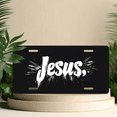 thumbnail image 6 of 1 Pcs License Plate Covers & Frames, Bold Typography: Jesus For Decorative Front, Aluminum License Plate Covers & Frames Cover For Men Women, 12" X 6", 6 of 7