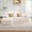 White, variant on Holaki 106" Boneless Modular Sectional Sofa Couch, 32D High-Resilience 3-Seater Couch with Throw Pillows, Teddy Fleece Fabric Convertible Sofa Couch with R-Shaped Chaise for Living Room, Green