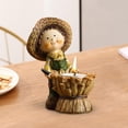 thumbnail image 6 of simhoa Autumn Resin Figurine Votive Candle Holder Height 13.5cm Handcrafted Fall Ornament for Mantelpieces Multipurpose B, 6 of 10