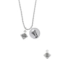 thumbnail image 2 of Delight Jewelry Silvertone 2-D ''Bad Hair Day'' with Girl Silvertone Script Initial Disc - G - Charm Necklace, 20"+3", 2 of 4