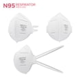 thumbnail image 2 of WellBefore N95 Mask - NIOSH Approved (White, Pack of 100), Lightweight design, Breathable and comfortable for long periods of wear, N95 Masks For Adults helps filter Pollen and Dust, Universal Fit, 2 of 5