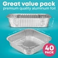 Displastible 8x8" Disposable Aluminum Pans With Lids (40 Pack) Foil