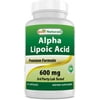 Best Naturals Alpha Lipoic Acid 600 mg 60 Capsules with Antioxidant