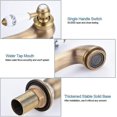 thumbnail image 2 of Basin Mixer Tap Bathroom Sink Faucet Ceramic Antique Blue White Porcelain Bathroom Sink Faucet Long Neck Single Handle Kitchen Sink Mixer Tap Cold/hot, 2 of 4