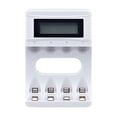 thumbnail image 1 of Muelle de carga Cargador de batería de 4 ranuras con pantalla LCD para batería recargable AA AAA Ni-MH Cargador de batería recargable inteligente USB 2A carga rápida, 1 of 8