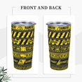 thumbnail image 3 of Danger Caution Warning Police Stripe Stainless Steel Tumbler with Lid and Straw 20oz Vacuum Insulated Travel Mug for Hot & Cold Drinks Coffee Wine Water Cup, 3 of 7