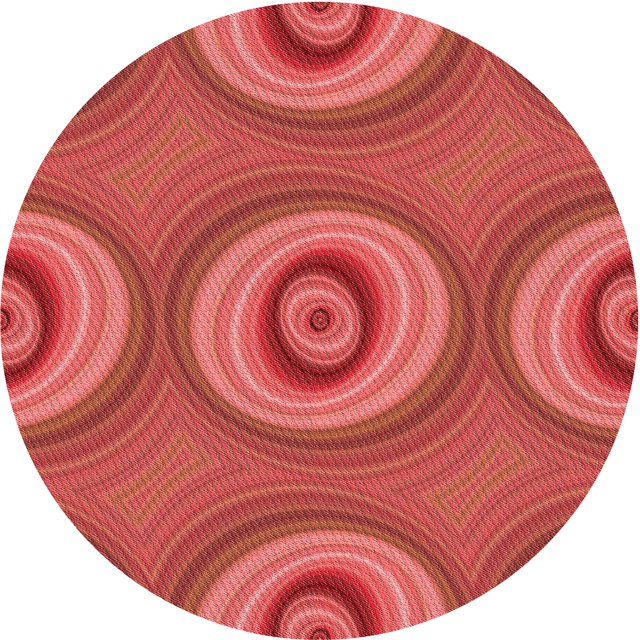 Ahgly Company Tapis Rond Lavable en Machine Intérieur Transitionnel Rouge, 5 Pieds Rond