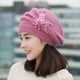 thumbnail image 3 of Gorros de invierno para mujer, gorros de lana para hombre, gorro de punto de ganchillo con flores a la moda, gorro cálido de invierno, boina, 3 of 5
