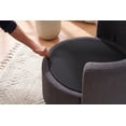 thumbnail image 5 of 360° Swivel Round Sofa Chair with 3 Pillows，Teddy Fabric Upholstered Living Room Chair with 49.8L Storage，Round Reading Chair Lounge Chair with Backrest for Living Room, Bedroom, 5 of 11