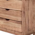 thumbnail image 2 of HomeRoots 524589 36 in. Solid Wood Three Drawer Chest, Natural, 2 of 5