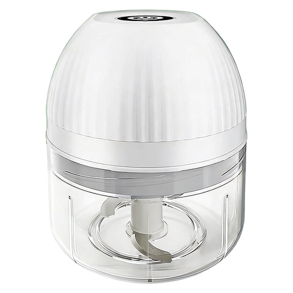 Electric Garlic Chopper, Mini Portable Veggie Chopper, 250ML Garlic Grinder Masher Onion Grinder, Blender to Vegetable, Wireless Food Processor for Ginger, Chili, Fruit, Meat, etc(White,3.5x3.5x3.5")