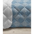 thumbnail image 3 of Geometric Down Alternative Comforter, Retro Unusual Psychedelic Style Ring Shaped Dots and Spots in Colorful Design Image, Microfiber Quilt for All Season, 5 Sizes, Mustard, by Ambesonne, 3 of 3
