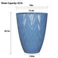 thumbnail image 4 of Mainstays River 16" x 16" x 20" Tall Round Blue Paradise 100% Recycled Resin Planter, 4 of 5