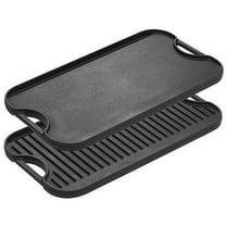 Lodge 20" Pre-Seasoned Two Easy Grip Handles Reversible Grill and Griddle