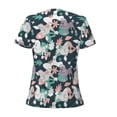 thumbnail image 3 of Uemuo Cute Poodle Dog Drawing Women's Deep V-Neck Low Cut Tops - Casual Loose Fit with Stainless Steel Loop, Soft, Breathable, Perfect for Office, Travel, and Daily Wear-Large, 3 of 5