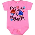 thumbnail image 3 of Inktastic 4th of July Red, White and Blue Sweetie Cupcakes and Stars Boys or Girls Baby Bodysuit, 3 of 5