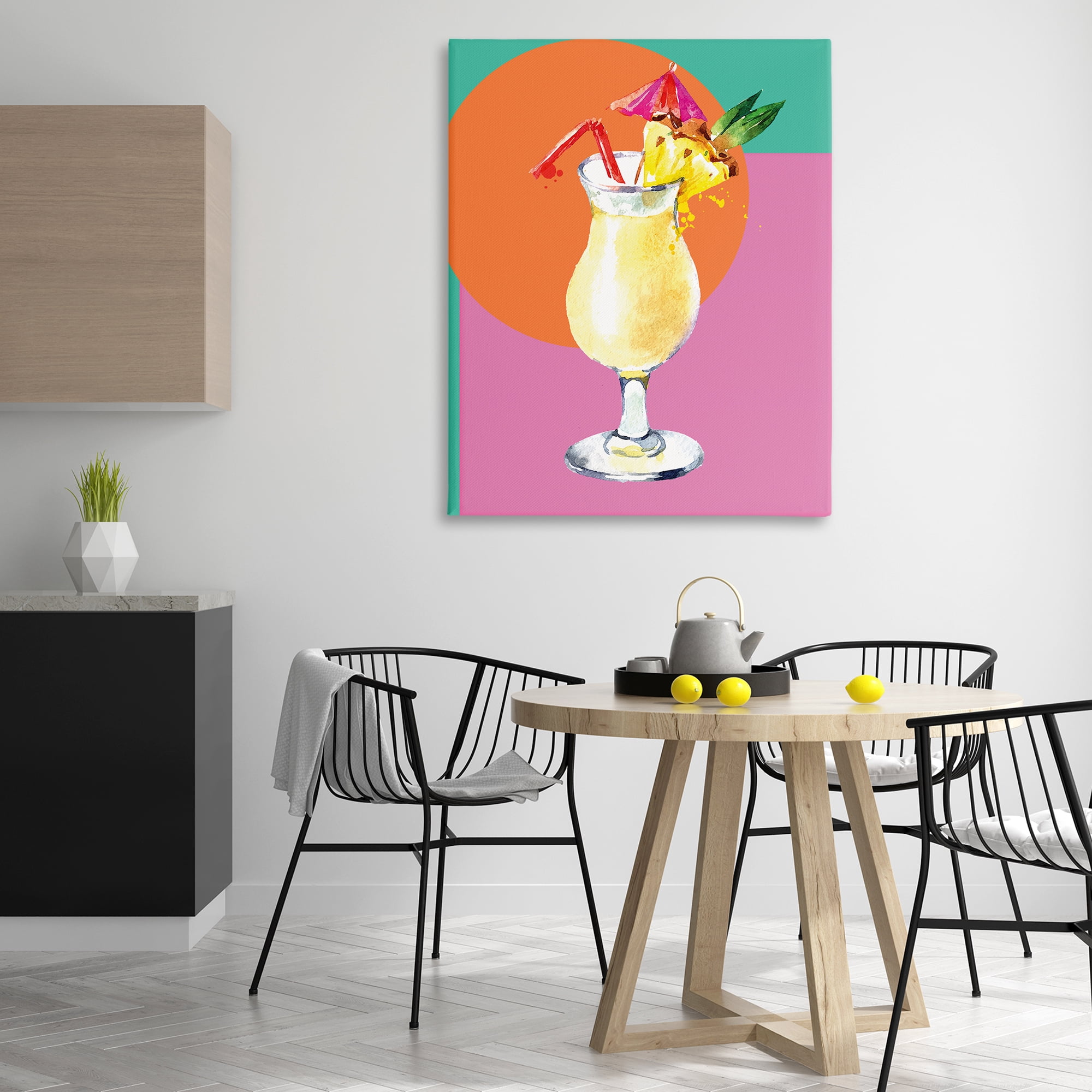 Stupell Industries Modern Tropical Cocktail Food & Beverage Painting Wrapped Canvas Art Print Wall Art, 36 x 48