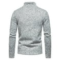 thumbnail image 4 of Krdevn Mens Shirts - Men's Casual Autumn Solid Turtleneck Zipper Collar Blouse Long Sleeve Tops,Mens Fall Shirts,Color:Grey,Size:XL, 4 of 8