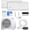 6,000 BTU + 12,000 BTU, variant on Klimaire 18,000 BTU Hyper Heat 2-Zone 23 SEER2 Heat Pump Wall Mounted Mini Split Heat Pump System w/ All Inclusive Installation Kits (9,000 BTU + 12,000 BTU) - R454B
