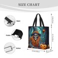 thumbnail image 3 of Disketp Cartoon Pumpkin Skull Bolsa Tote de Lona para Mujer, Bolso de Hombro y Cruzado con Cierre de Cremallera, 3 of 7