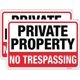thumbnail image 1 of Large Private Property No Trespassing Sign14"x10" Rust Free Aluminum,UV Ink Printing,Durable/Weatherproof Up to 7 Years Outdoor for Home (2-Pack), 1 of 4