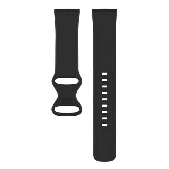 KIQ Silicone Water Resistant Replacement Watch Strap Band Compatible with Fitbit Versa 3, Black (100-140mm)