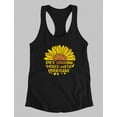 thumbnail image 4 of Cute Sunflower Graphic Shirt Summer Casual Top Girls Racerback Tank Top XX-Large Black, 4 of 5
