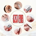 thumbnail image 6 of FACEGA 7Pcs Manicure Kit for Women Carbon Steel Effortless to Clean Nail Files Multifunctional Care Cuticle Kit Gift for Men Red, 6 of 7