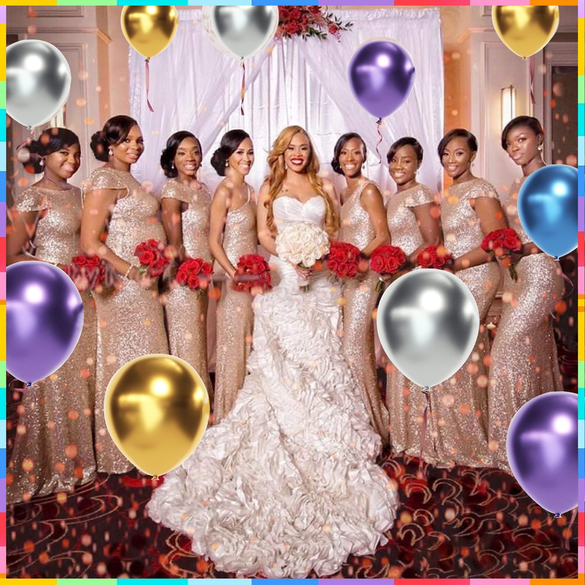 SZROBOY 300 Pcs Party Decorations Balloons Birthday Latex Balloons Assorted Colors,12 Inch Metallic Assorted Balloons For Wedding Engagement Anniversary Christmas Graduation Decorations