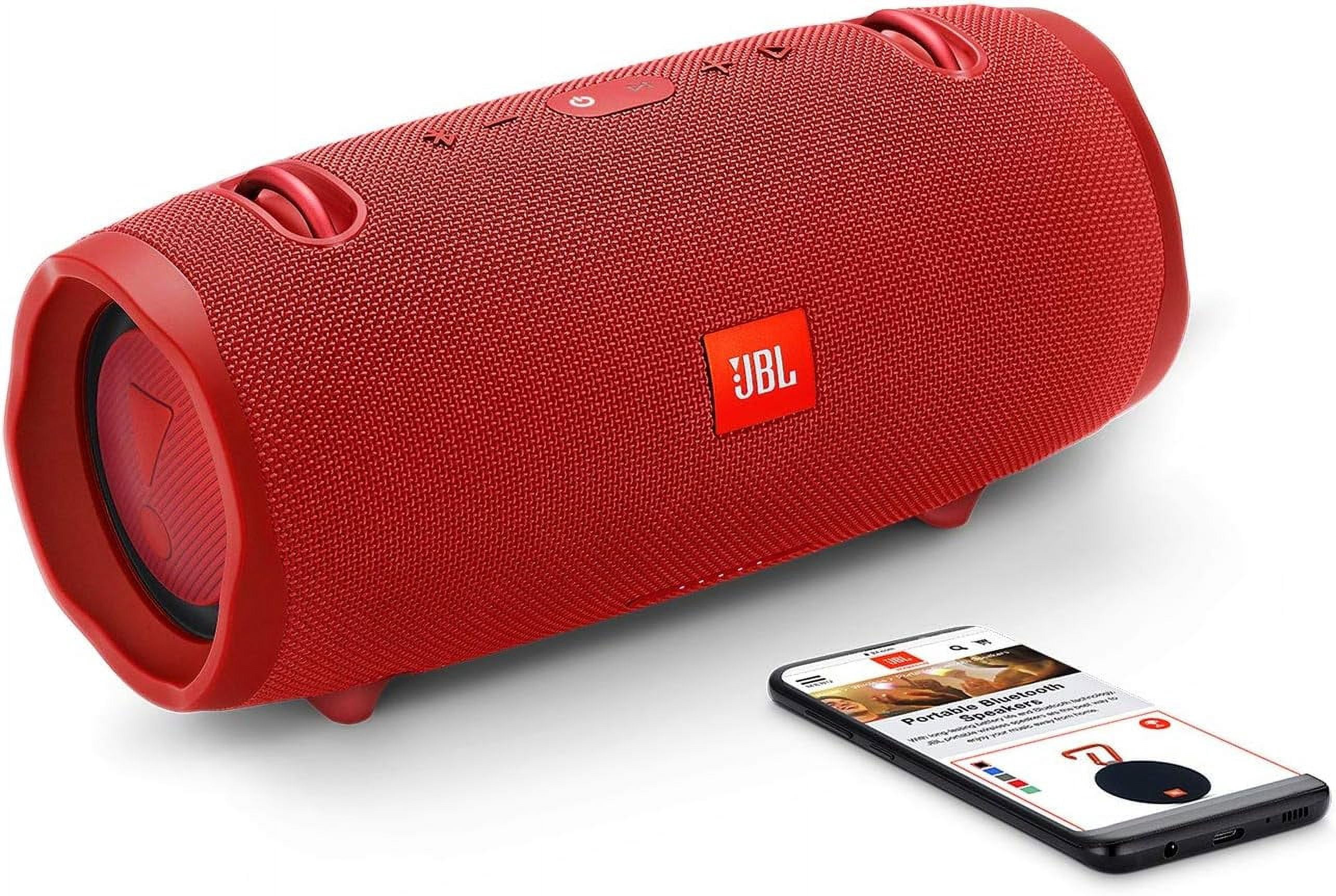 JBL Xtreme 2 Portable Bluetooth Speaker, Waterproof IPX7, 15H Battery, Powerful Sound, Red 2-Speaker Bundle (International Model)