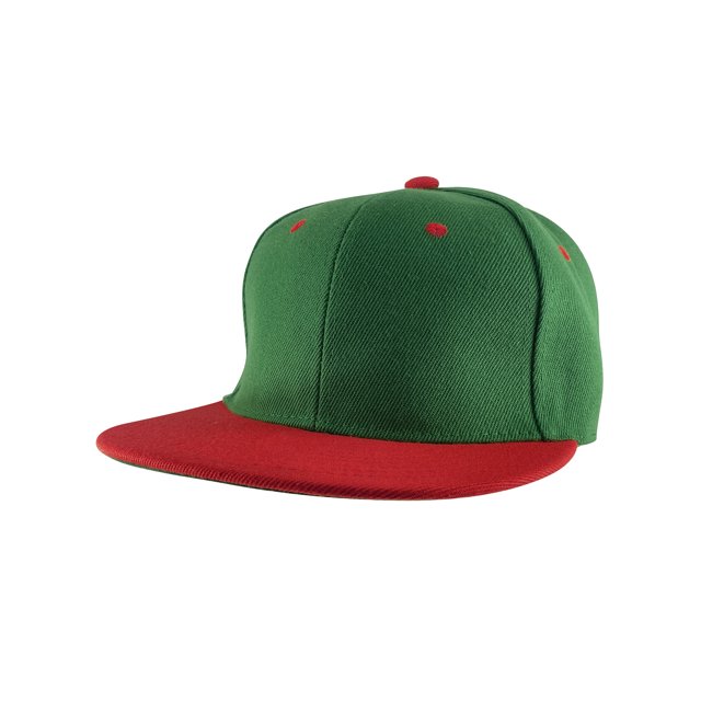 Top Headwear Casquette Snapback Ajustable - Vert/rouge