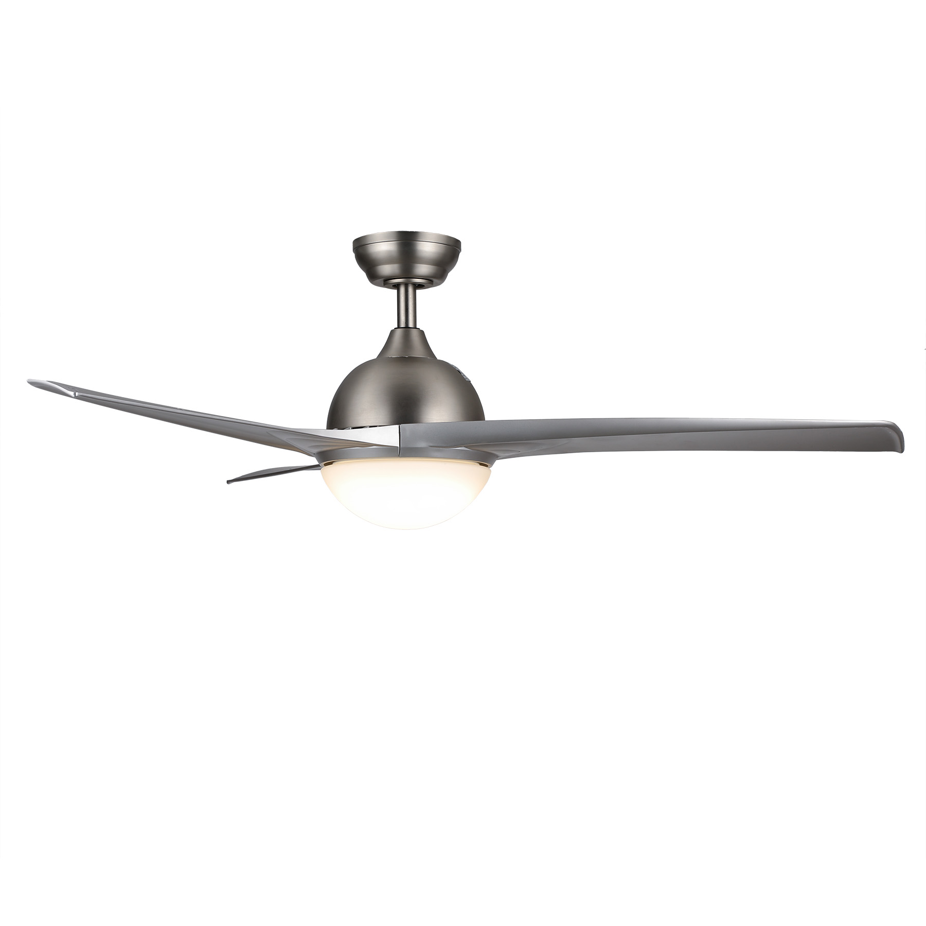 52" Ceiling Fan Ceiling Fan with Remote Control,3 Blades Color Changing Room Home Decoration Maple, Nickle