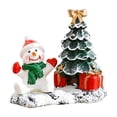 thumbnail image 2 of Pequeña y linda estatua navideña, figura de resina para árbol de Navidad, vitrina, estantería para casa, adorno para árbol de Navidad, esculturas para muñeco de nieve, 2 of 8