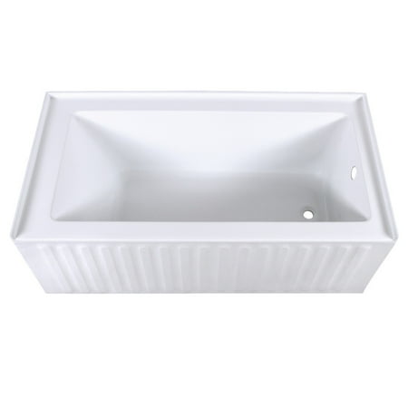Aqua Eden VTDE603121R Aqua Eden Traditional Eden 60 in. Acrylic Alcove Bathtub, White