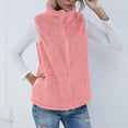 thumbnail image 5 of Tiqkatyck Womens Vest on Sale, Women's Fashion Solid Color Casual Sleeveless Winter Vest with Pocket Zipper Coat Fleece Vest Women Winter Vest for Women Pink XXL, 5 of 8